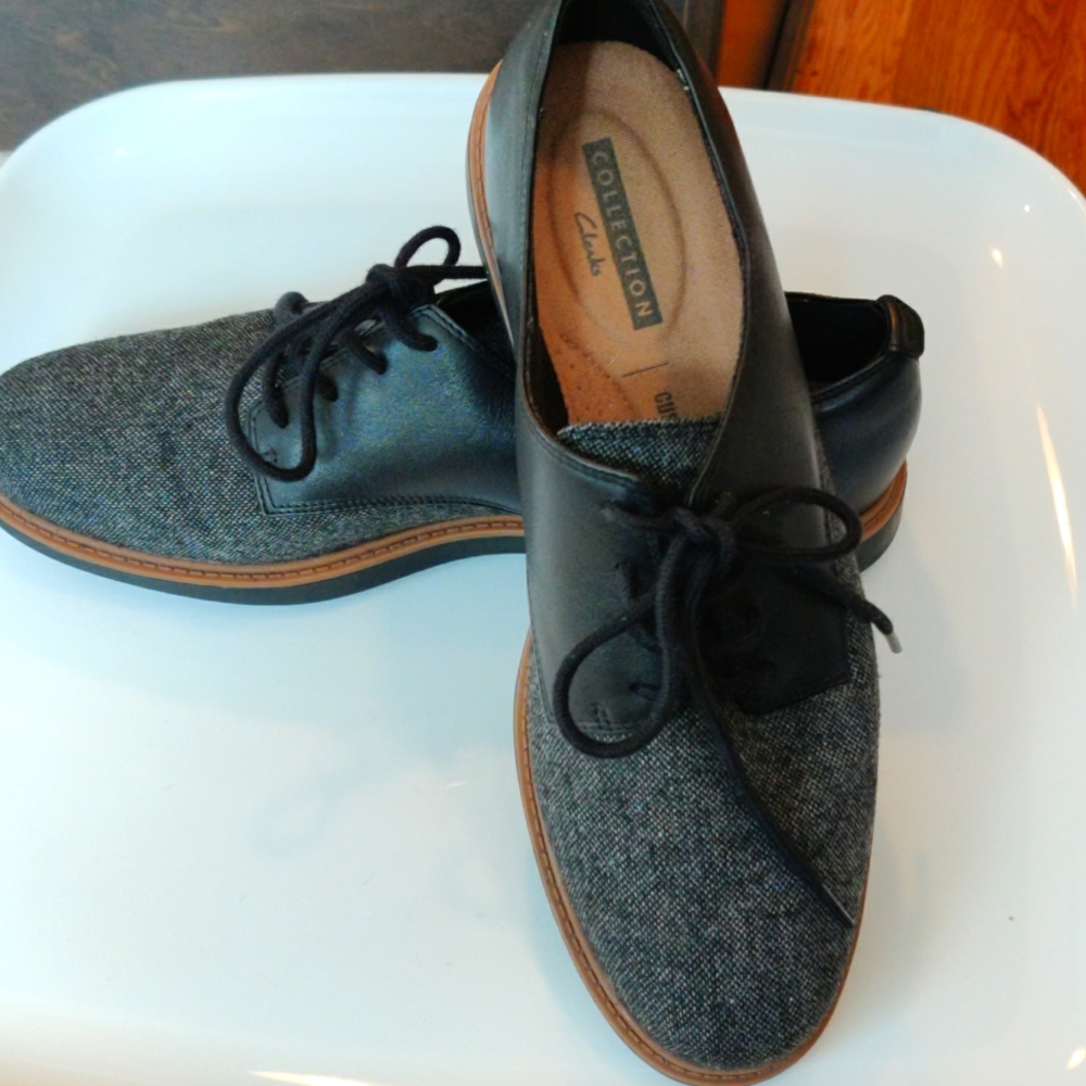 Clark's collection black menswear style shoes